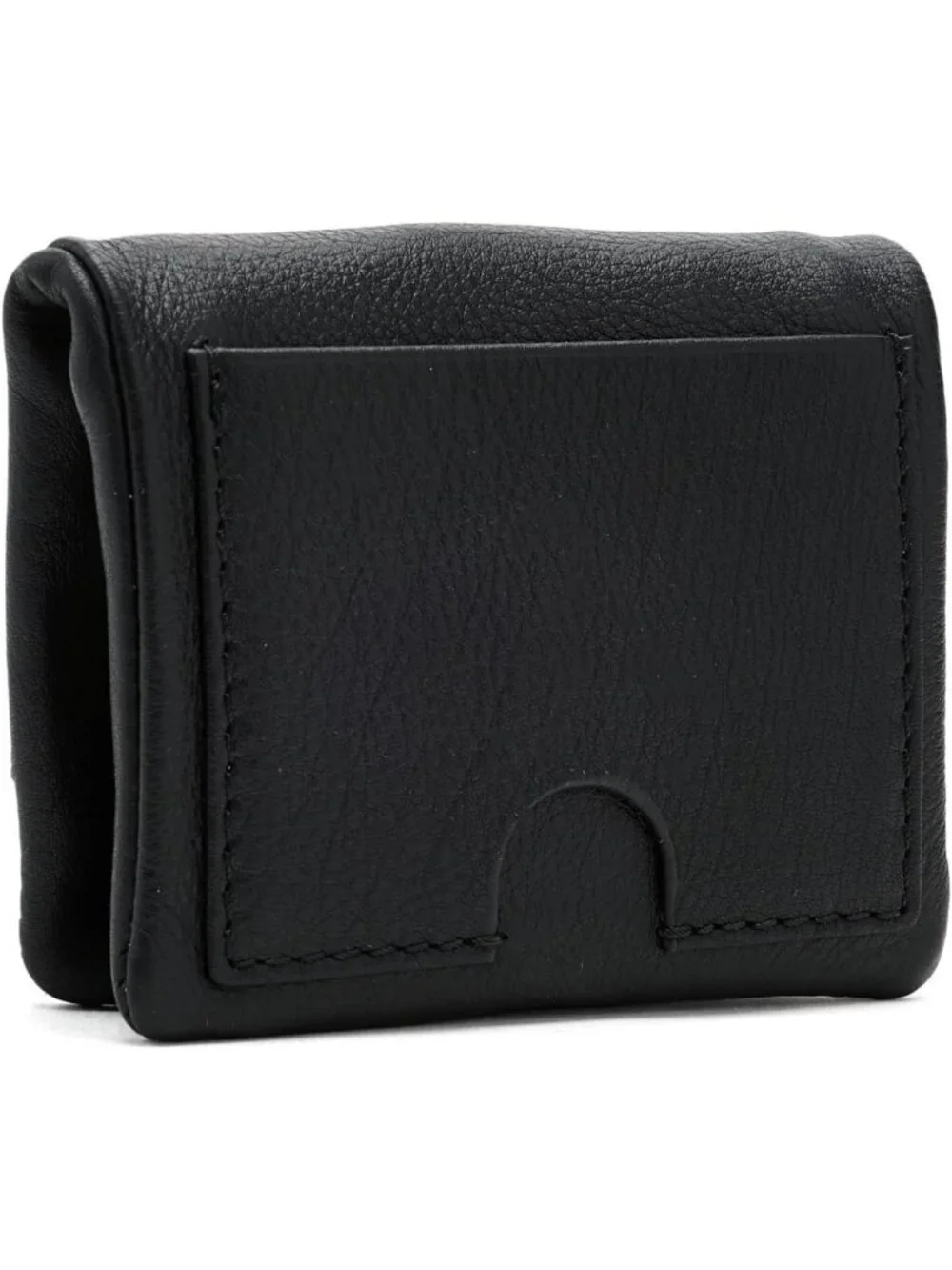 Stylish Mini Leather Bifold Wallet in Cloud Black - Compact & Chic for Everyday